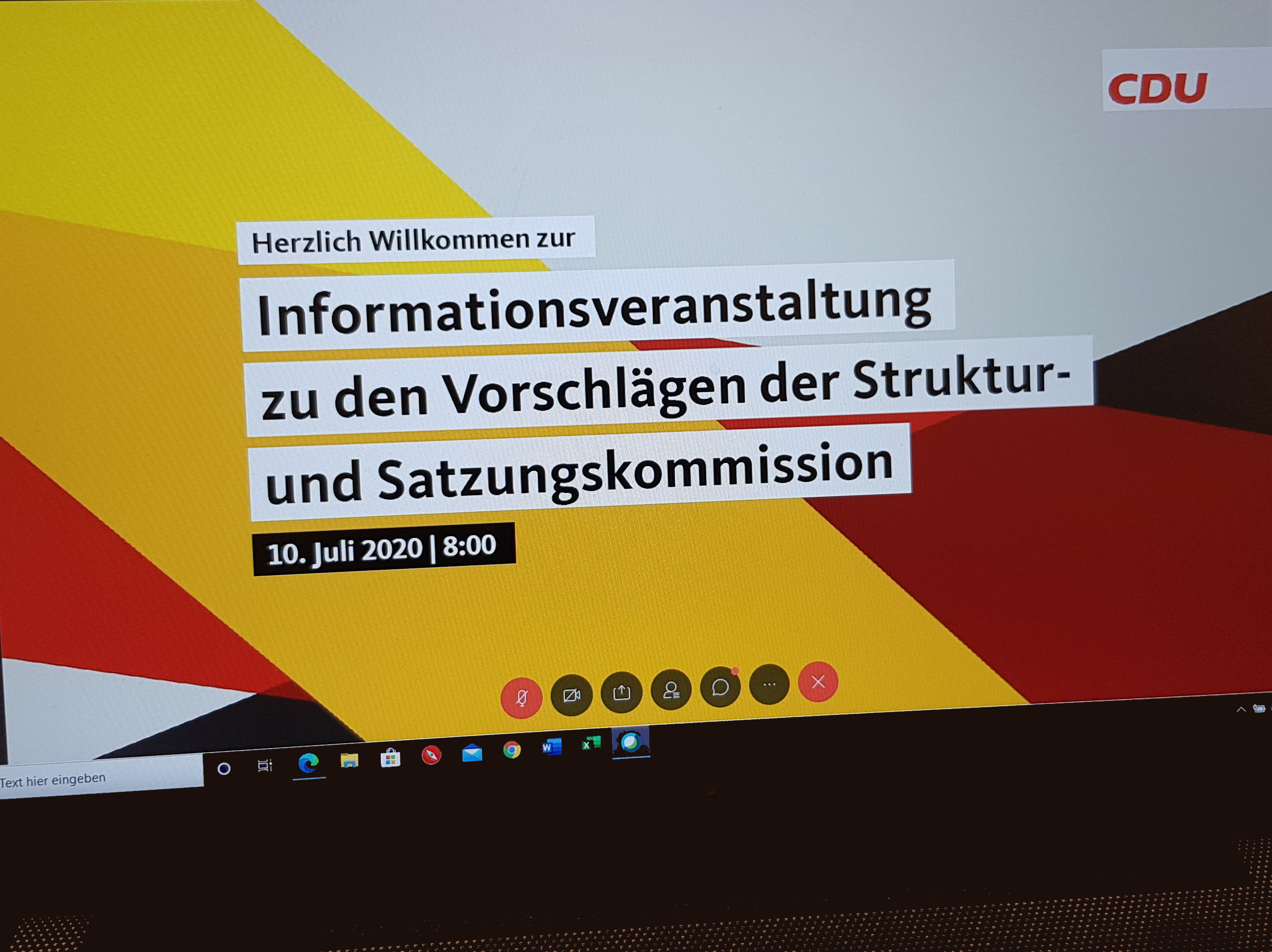 Am 10. Juli fand eine Videokonferenz der CDU-Kreisvorsitzenden statt. Dort wurden die Ergebnisse der Struktur- und Satzungskommission vorgestellt. 