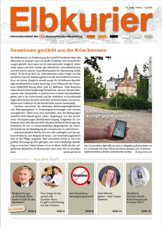 Die neuste Ausgabe des Elbkuriers ist unter https://bit.ly/30jHnO9 online verfügbar. 