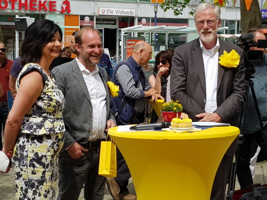 Offizielle Eröffnung des Magdeburger Kultursommers am 03. Juni 2021, unter anderem mit Kulturminister Dr. Rainer Robra (g.r.).