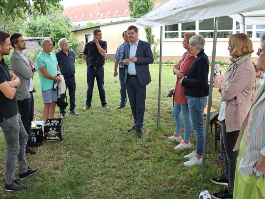 Der CDU-Landesvorsitzende Sven Schulze MdEP war Gast beim Sommerfest des CDU-Ortsverbandes Am Neustädter Feld am 08. Juli 2021. 