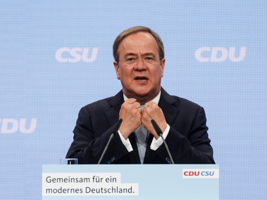 Der Unions-Kanzlerkandidat Armin Laschet MdL beim Digitalen Wahlkampfauftakt der Unionsparteien am 21. August 2021. (Foto CDU)