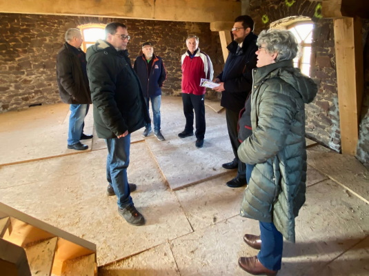 Am 14. Februar gab es ein Treffen mit Vertretern des Fördervereins der Düppler Mühle vor Ort. 