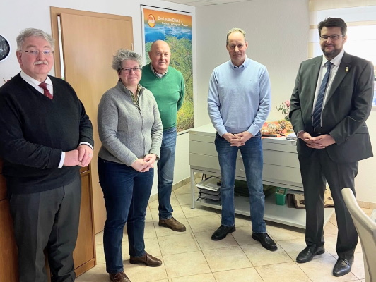 Besuch von Magdeburger Landtagsabgeordneten beim Landwirtschaftsbetrieb Haase am 23.02.2022.