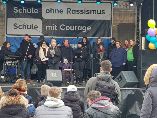 Zu den zahlreichen Aktionen am 21. Januar gehörte auch die Schulmeile auf dem Alten Markt. 