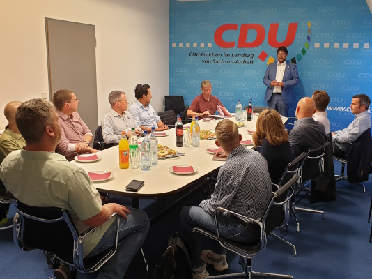 Abgeordnetengespräch mit CDU-Neumitgliedern am 13. September. 