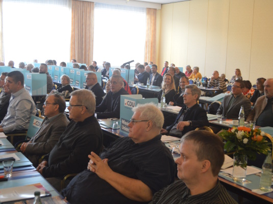 Blick in den Saal beim CDU-Kreisparteitag am 20. Januar 2024.