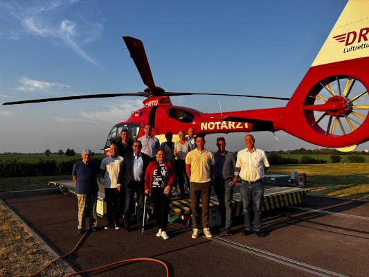 CDU-Mitglieder beim Besuch des Rettungshubschrauber Christoph 36 am 18. September.