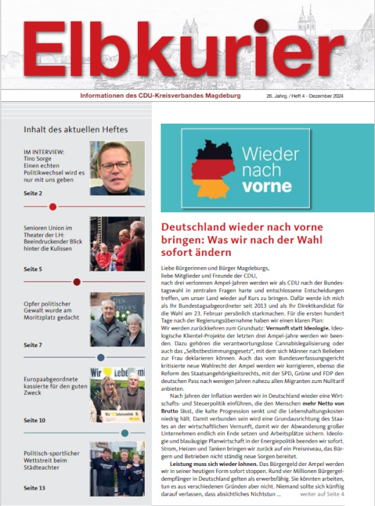 Die Ausgabe 04/2024 des Elbkuriers ist online unter https://t1p.de/df93o verfügbar.