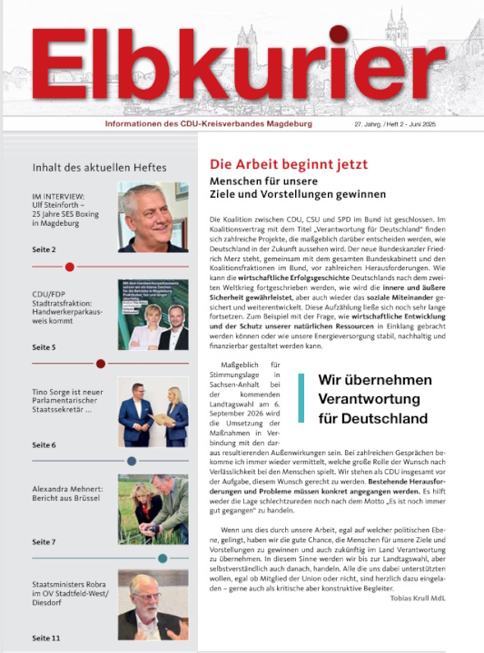 Die neue Ausgabe des Elbkuriers ist unter https://t1p.de/0h5e3 verfügbar.
